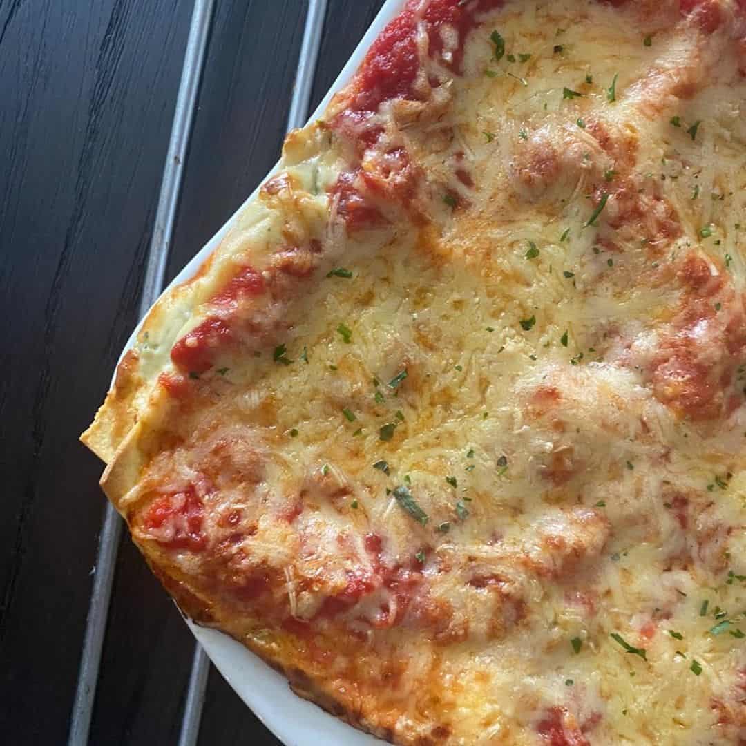 Wijnspijs: Lasagne met chorizo, peer en blauwe kaas