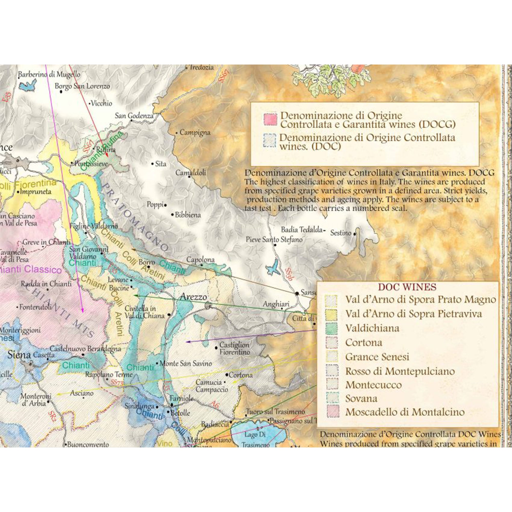 Poster - Toscane (in kleur)