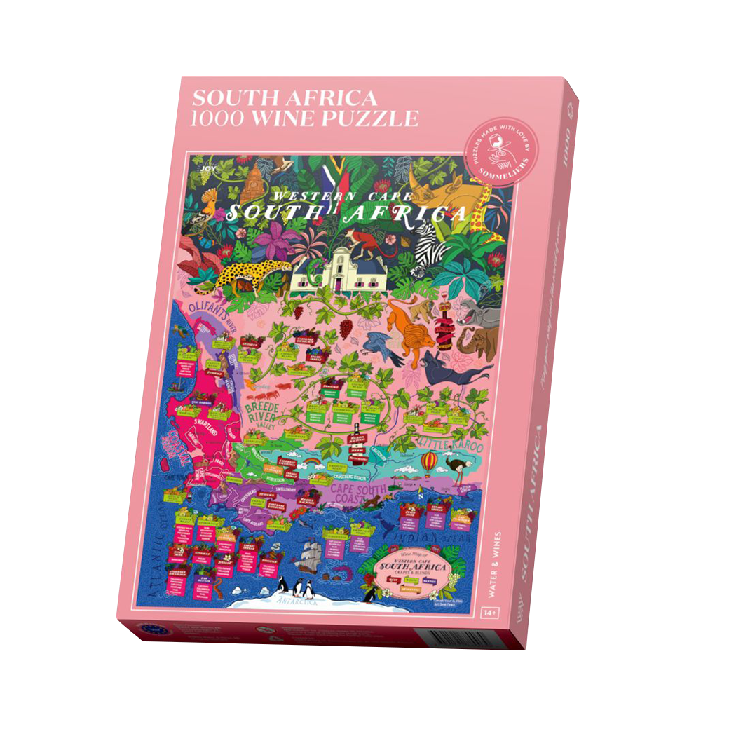 Wijnpuzzel puzzel Zuid-Afrika
 wijnliefhebber cadeau