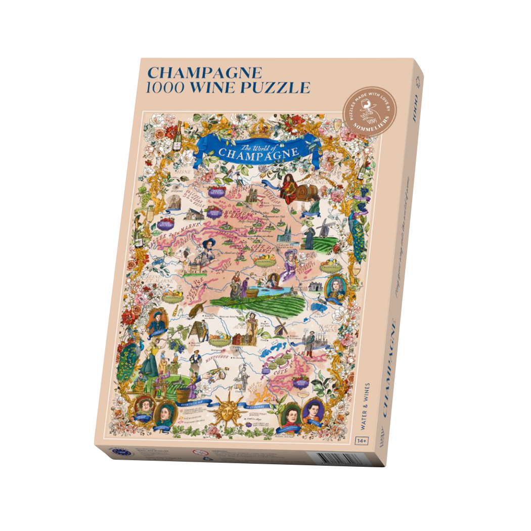 Wijnpuzzel puzzel Champagne wijnstreek Frankrijk wijnliefhebber cadeau