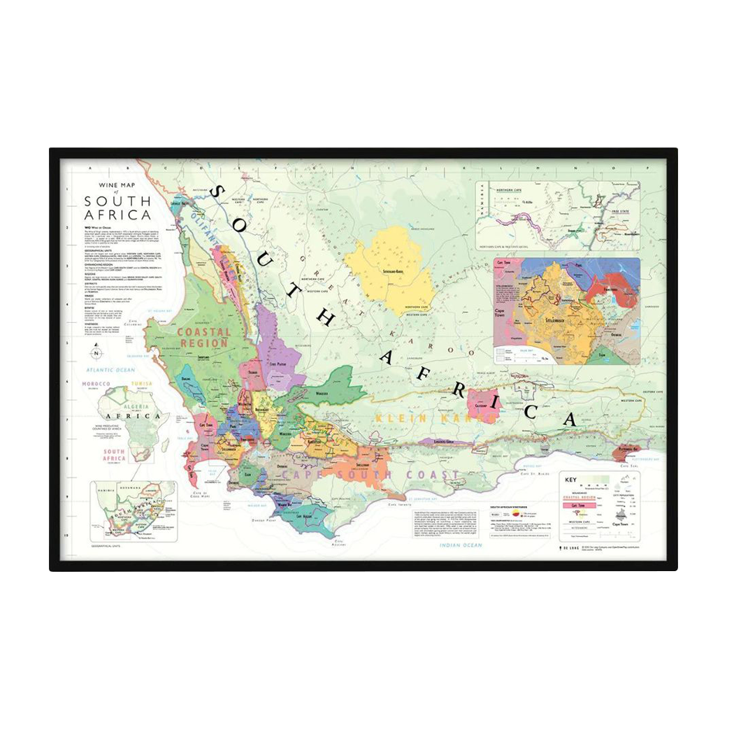 Wijnkaart Zuid-Afrika