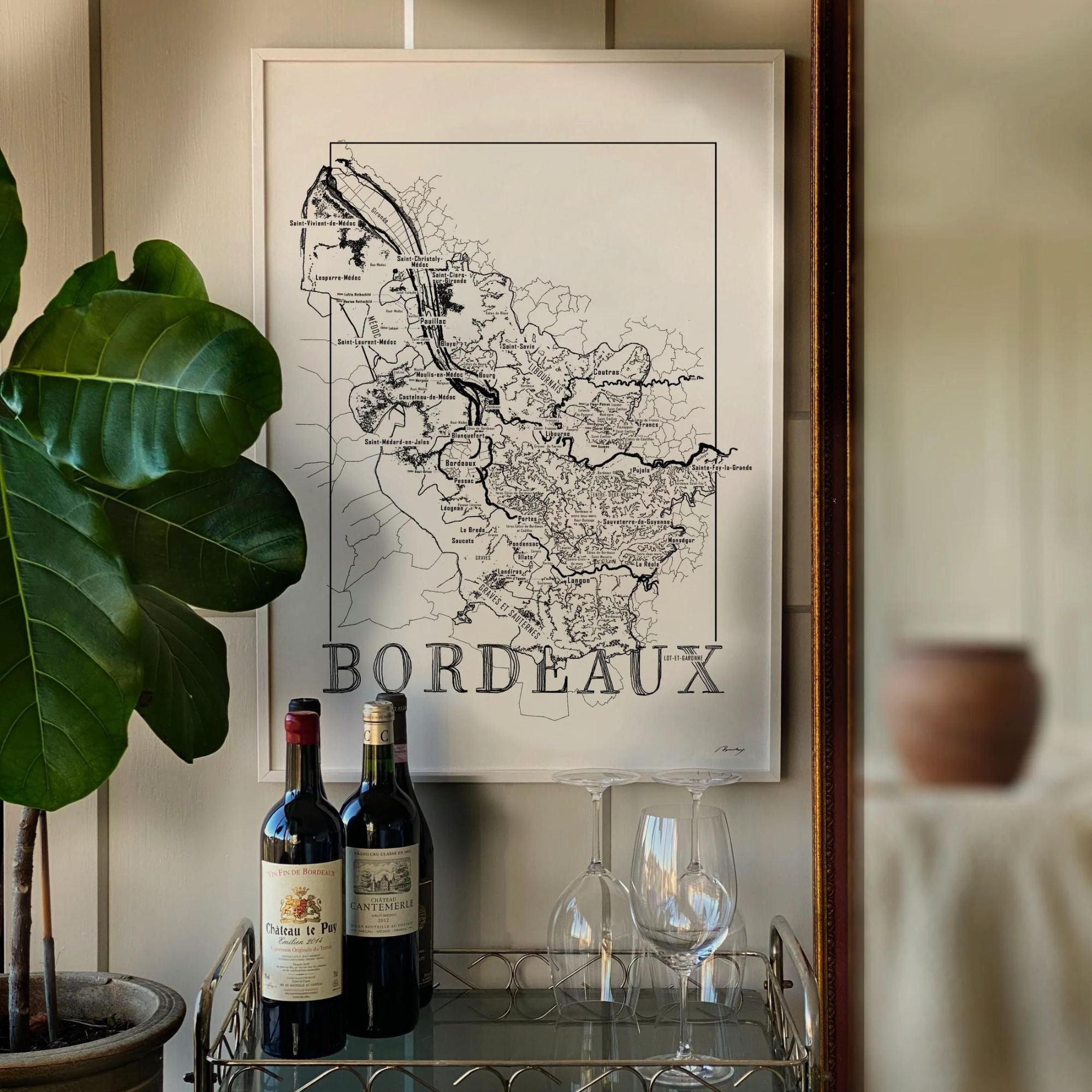 Bordeaux (zwart wit)