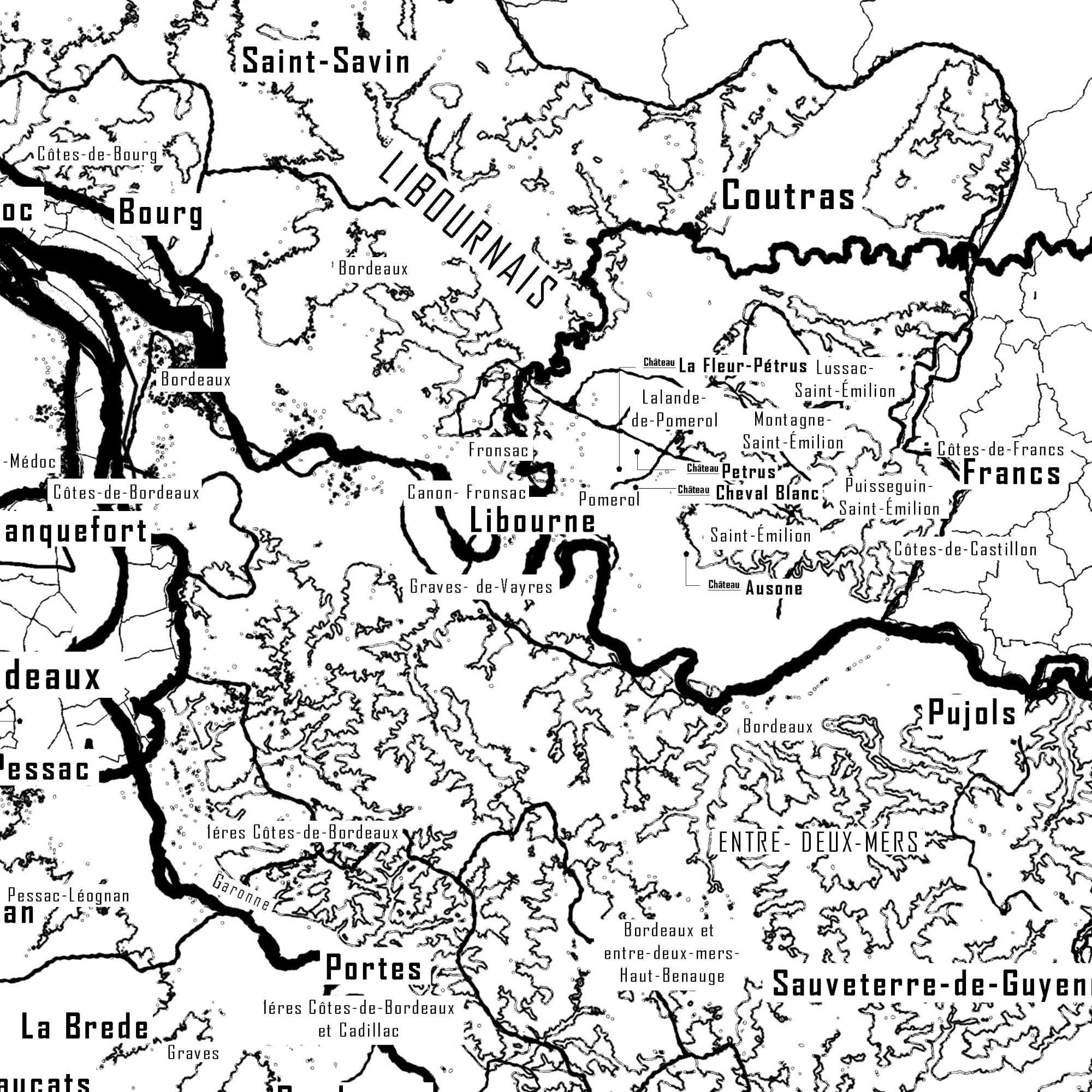 Bordeaux (zwart wit)