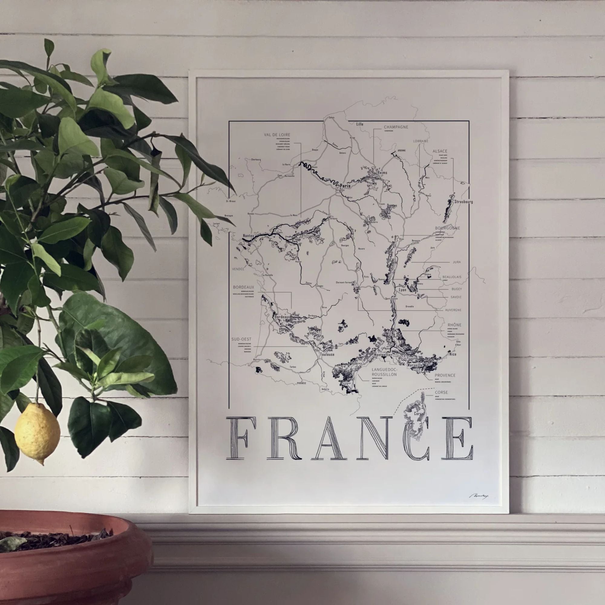 Frankrijk (zwart wit)