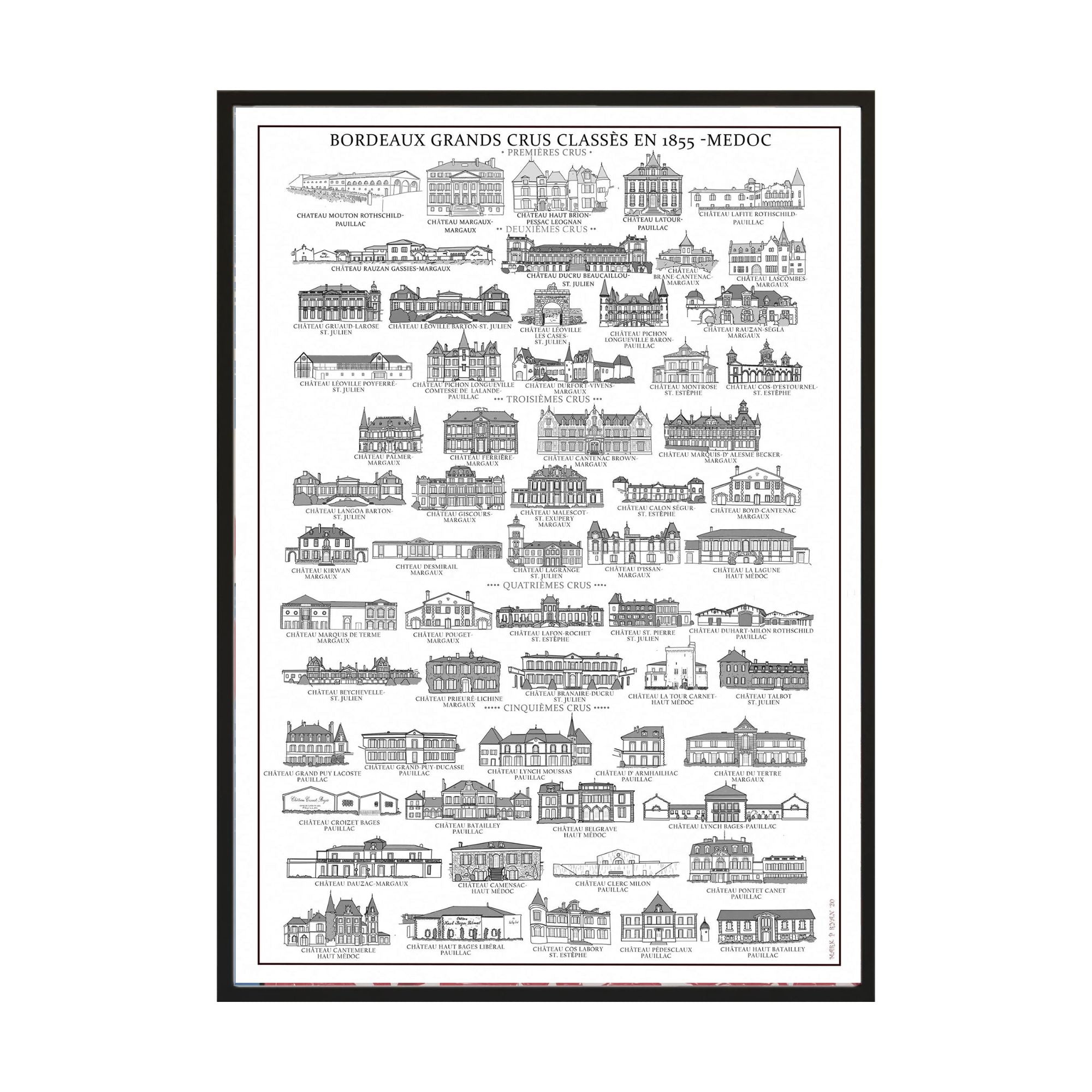 Poster - Grands Crus Classés de Bordeaux