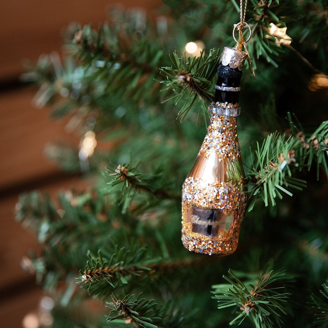 Champagne Christmas pendant
