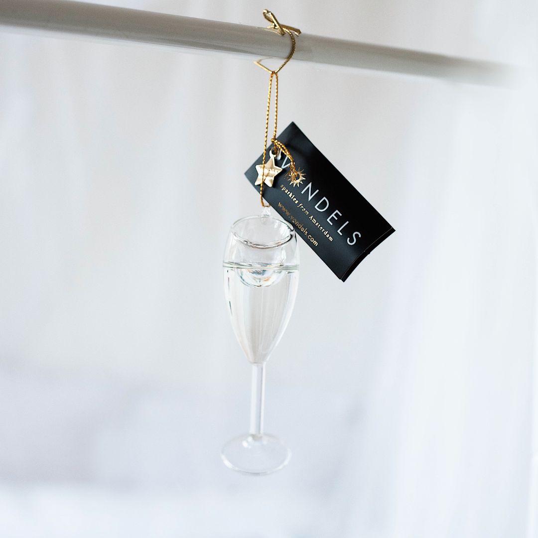Champagneglas kersthanger