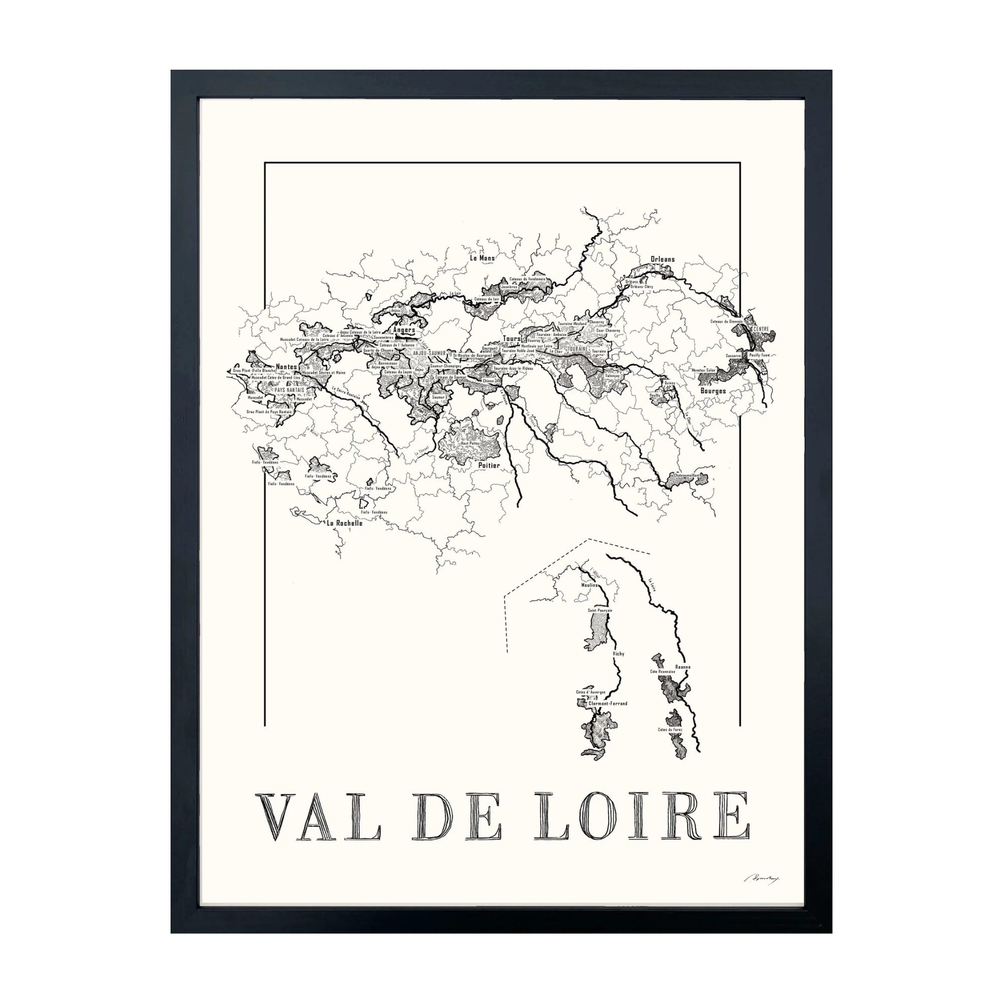 Val de Loire (zwart wit)