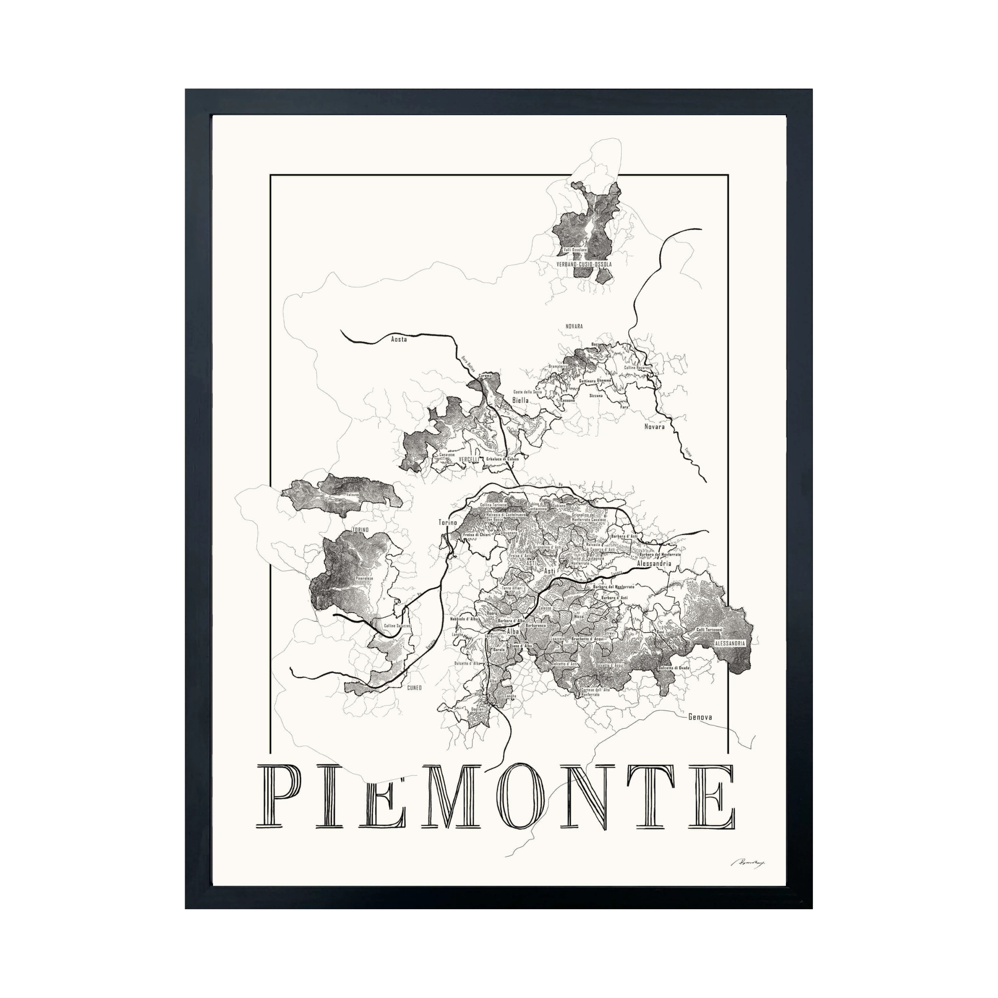 Piemonte (zwart wit)