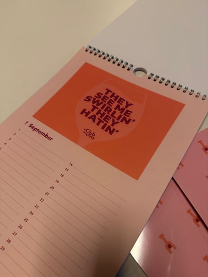 Birthday calendar wine