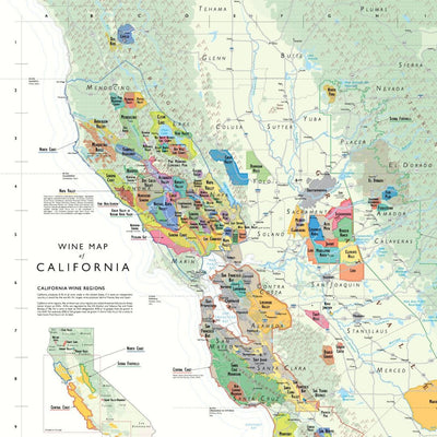 Wijnkaart Californië