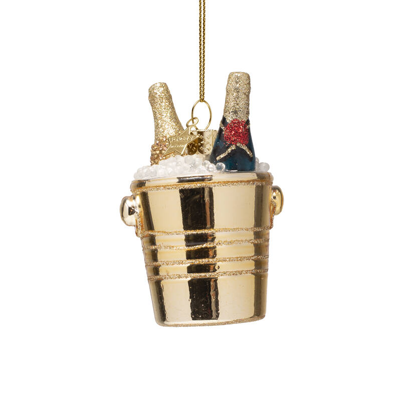 Champagne bucket Christmas pendant