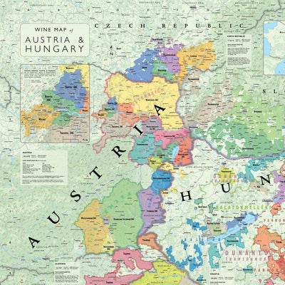 Wijnkaart Oostenrijk / Hongarije
