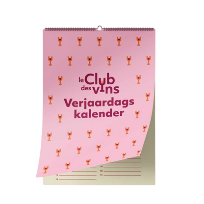 Birthday calendar wine